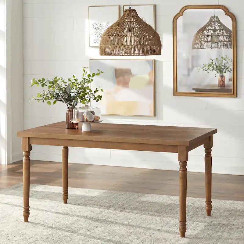 Table de salle à manger en bois brûlé