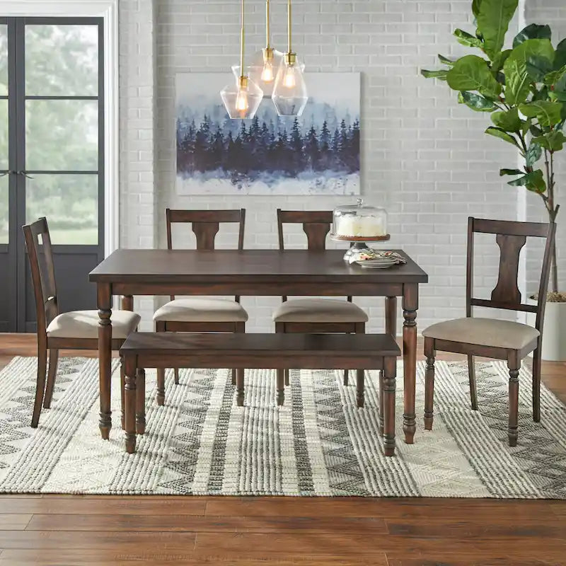 Table de salle à manger en bois brûlé