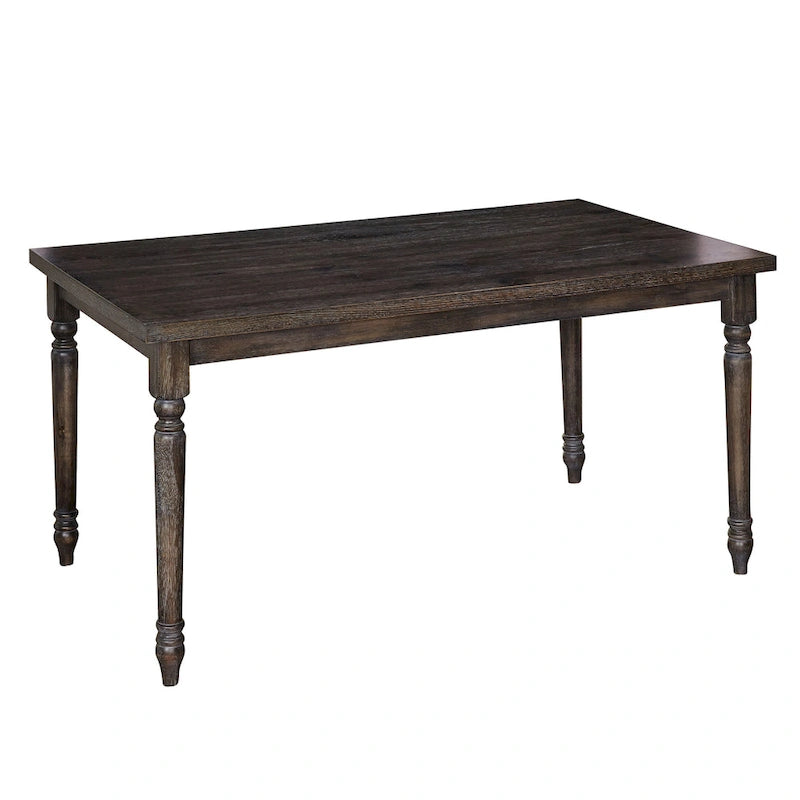 Table de salle à manger en bois brûlé