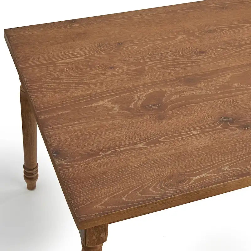 Table de salle à manger en bois brûlé