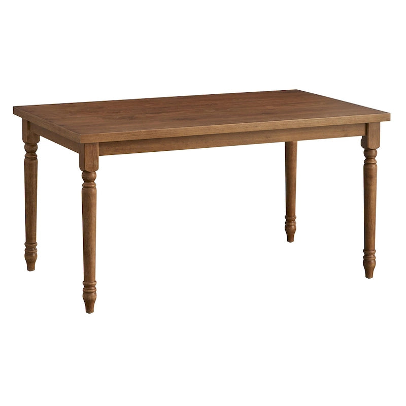 Table de salle à manger en bois brûlé