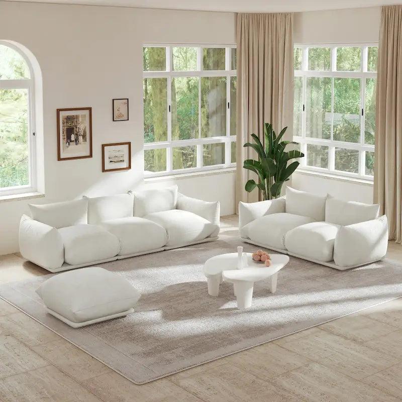 Canapé modulaire en tissu chenille