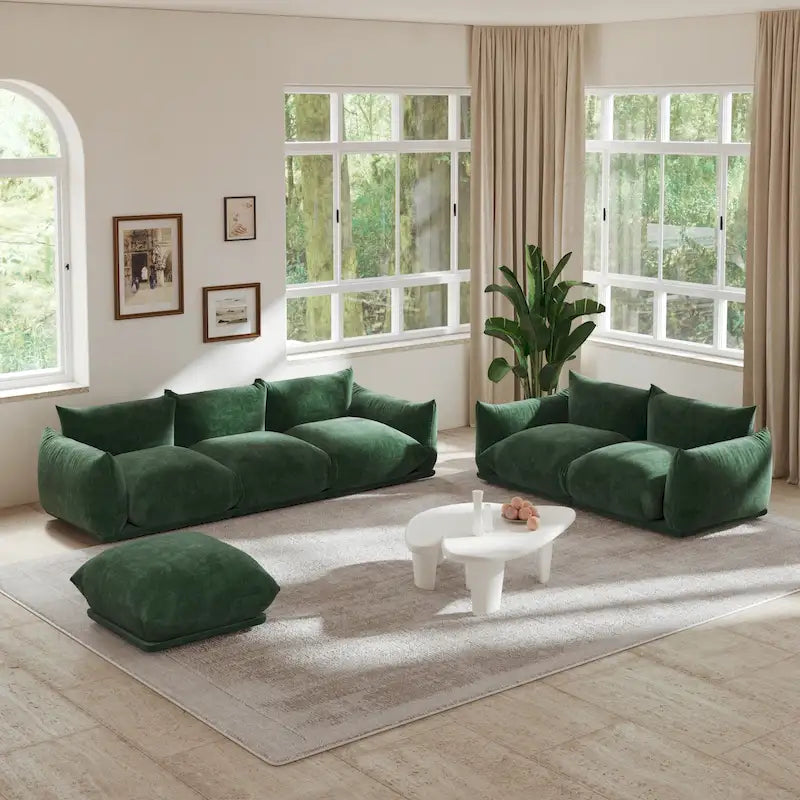 Canapé modulaire en tissu chenille