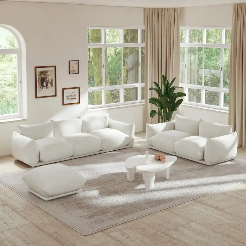 Canapé modulaire en tissu chenille