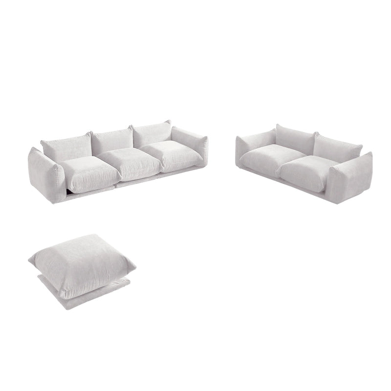 Canapé modulaire en tissu chenille