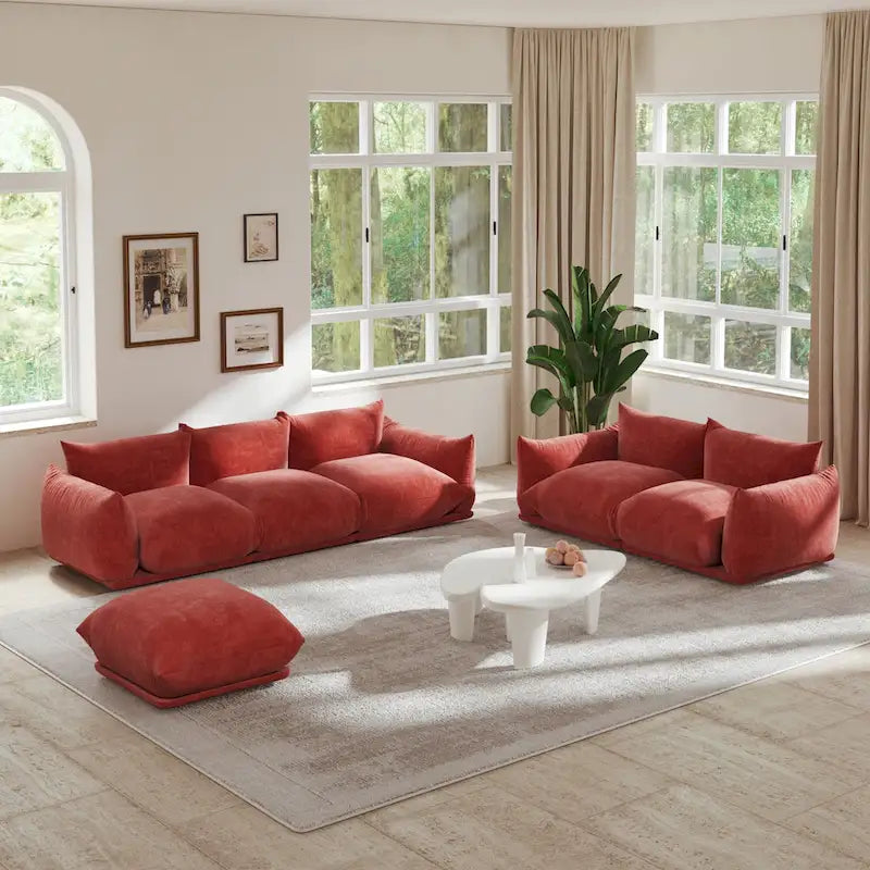 Canapé modulaire en tissu chenille