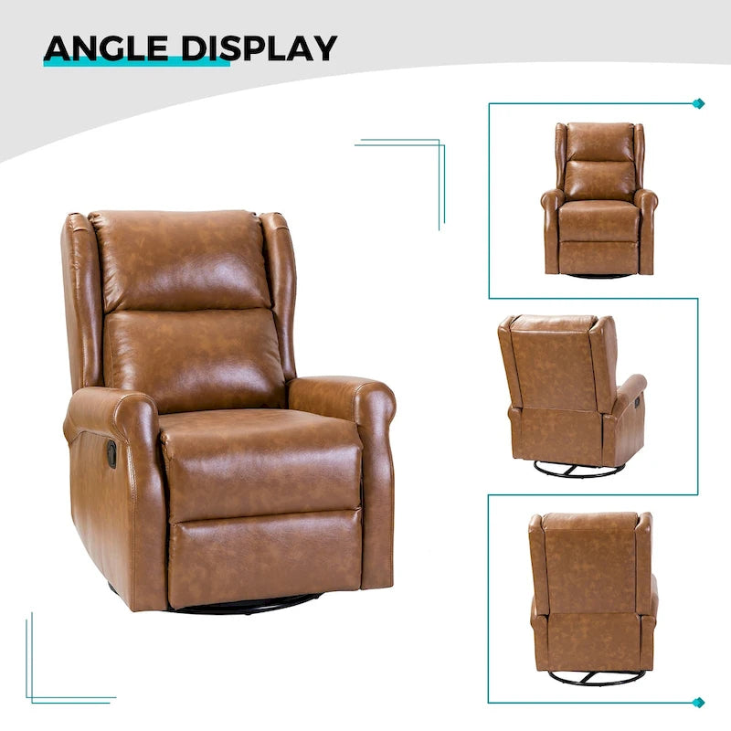 Fauteuil pivotant moderne en similicuir pour chambres d'enfants