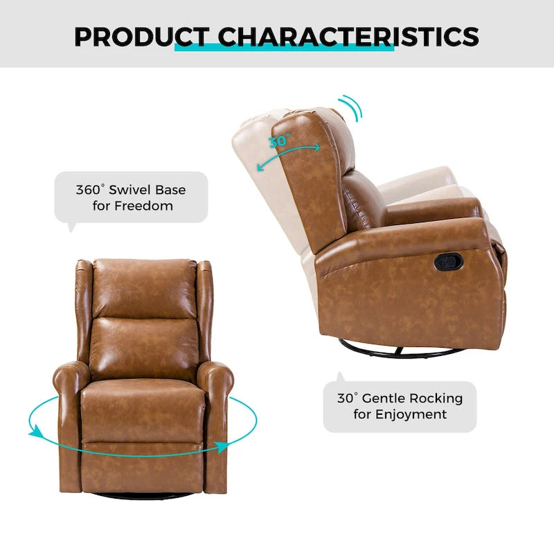 Fauteuil pivotant moderne en similicuir pour chambres d'enfants