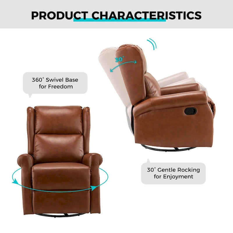Fauteuil pivotant moderne en similicuir pour chambres d'enfants