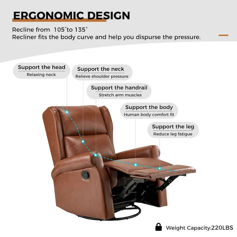 Fauteuil pivotant moderne en similicuir pour chambres d'enfants