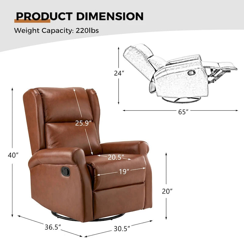 Fauteuil pivotant moderne en similicuir pour chambres d'enfants