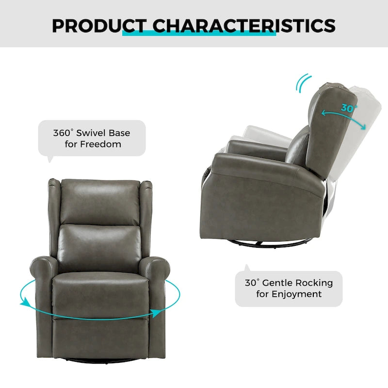 Fauteuil pivotant moderne en similicuir pour chambres d'enfants