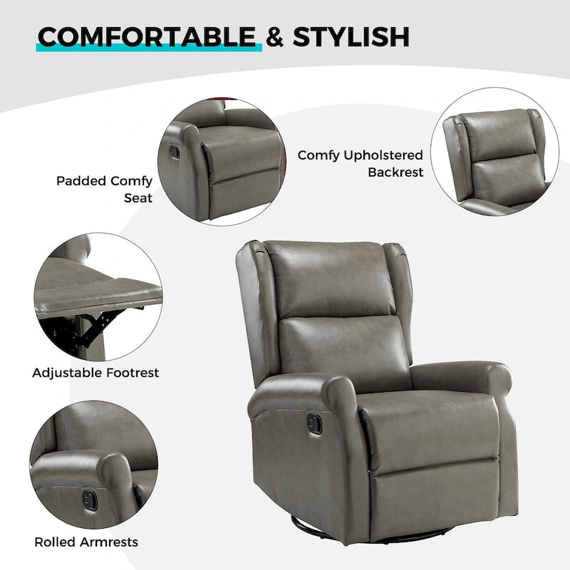 Fauteuil pivotant moderne en similicuir pour chambres d'enfants