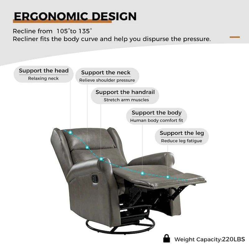 Fauteuil pivotant moderne en similicuir pour chambres d'enfants