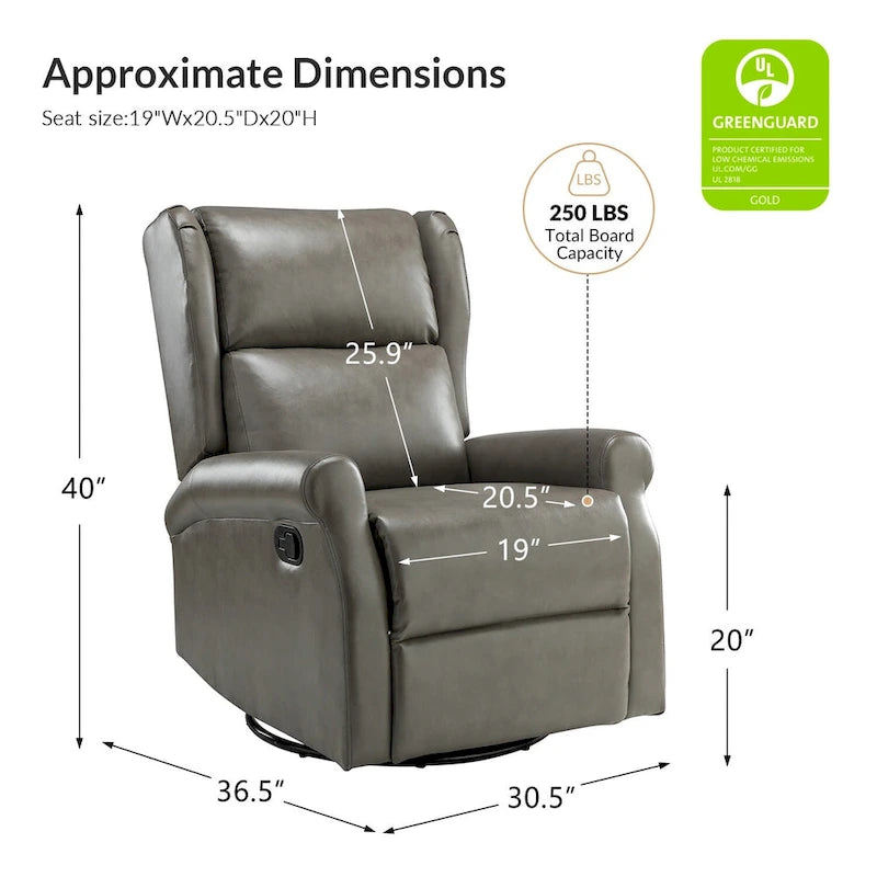 Fauteuil pivotant moderne en similicuir pour chambres d'enfants