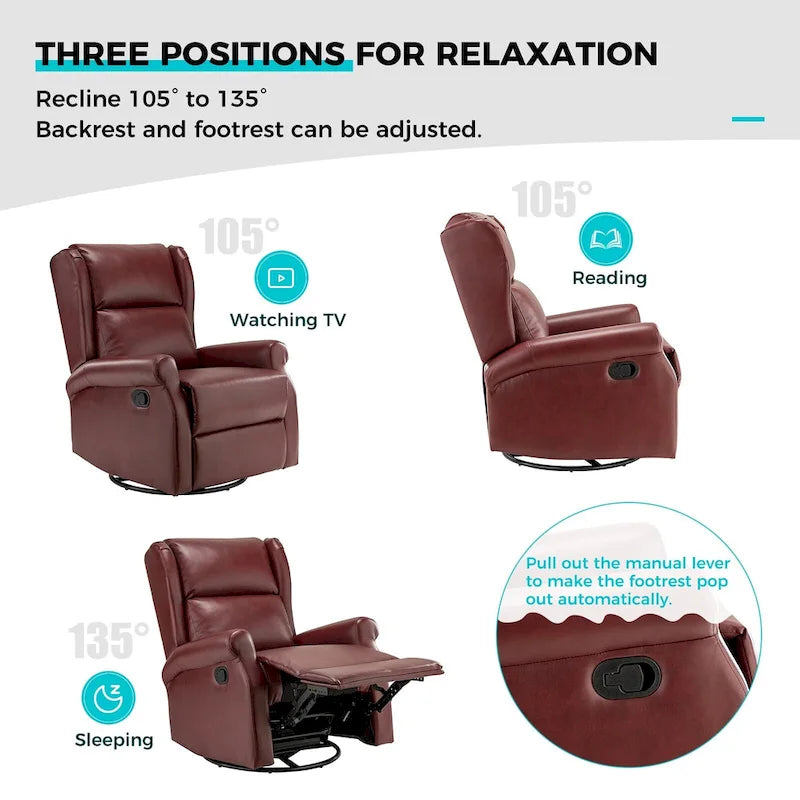Fauteuil pivotant moderne en similicuir pour chambres d'enfants