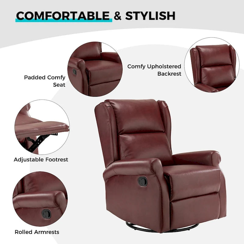 Fauteuil pivotant moderne en similicuir pour chambres d'enfants