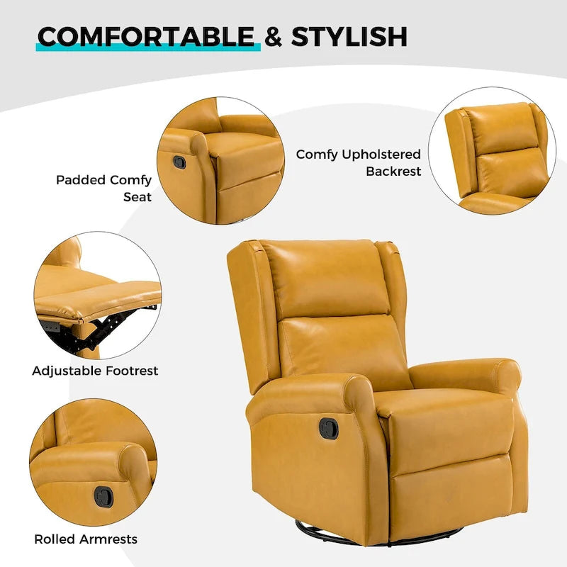 Fauteuil pivotant moderne en similicuir pour chambres d'enfants