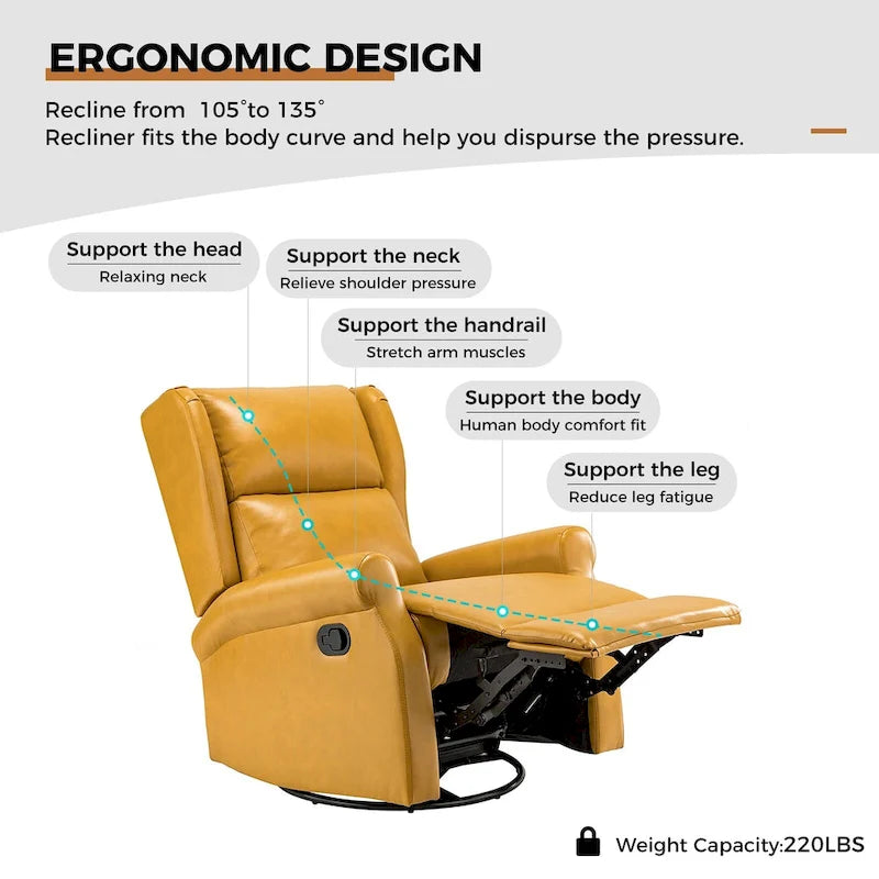 Fauteuil pivotant moderne en similicuir pour chambres d'enfants
