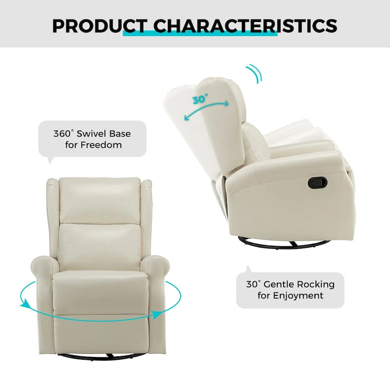 Fauteuil pivotant moderne en similicuir pour chambres d'enfants