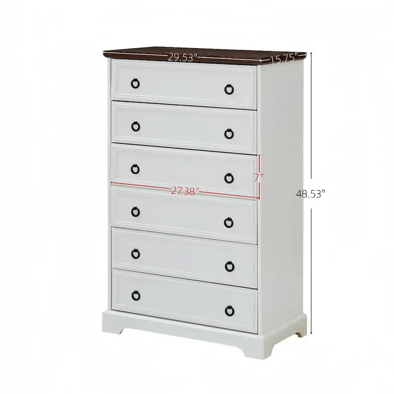 Commode moderne à six tiroirs