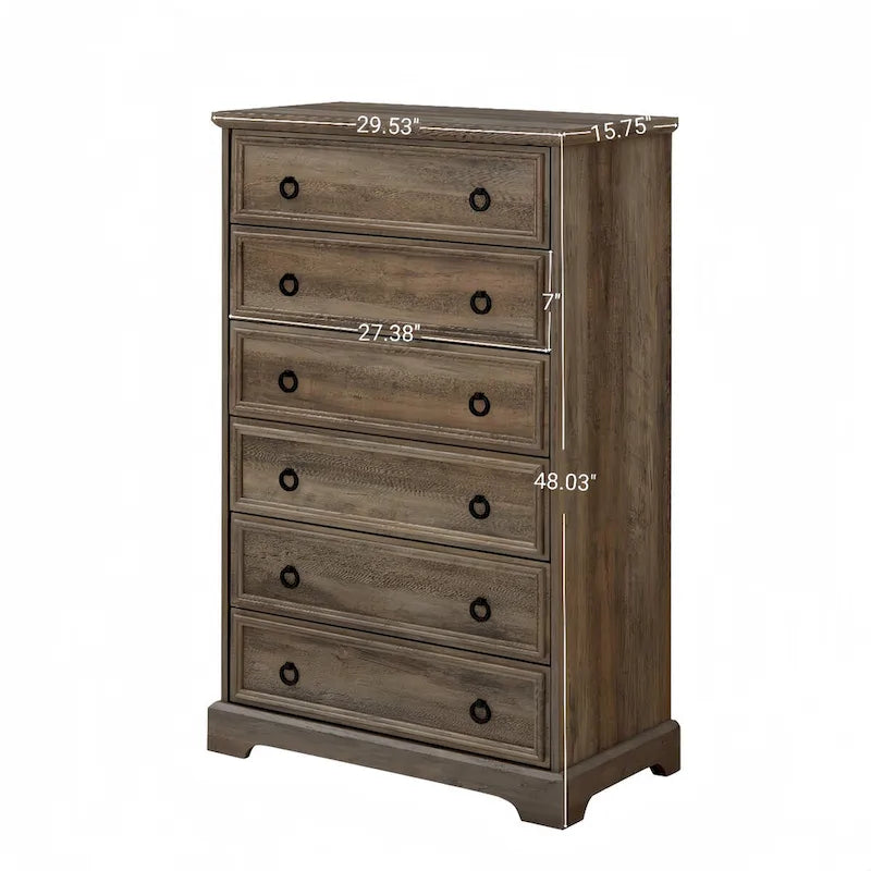 Commode moderne à six tiroirs