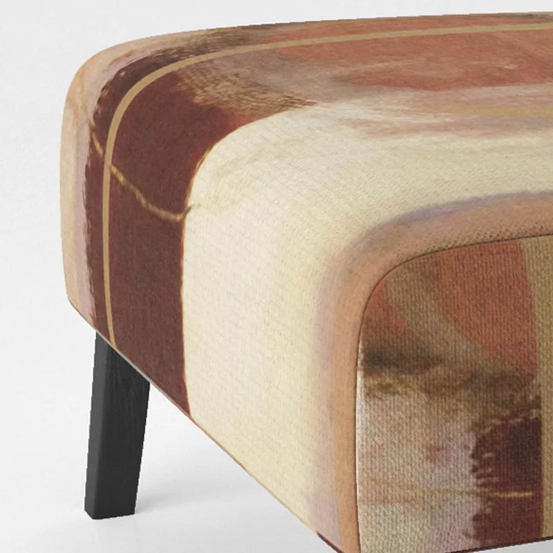 Fauteuil abstrait en velours côtelé couleur chocolat