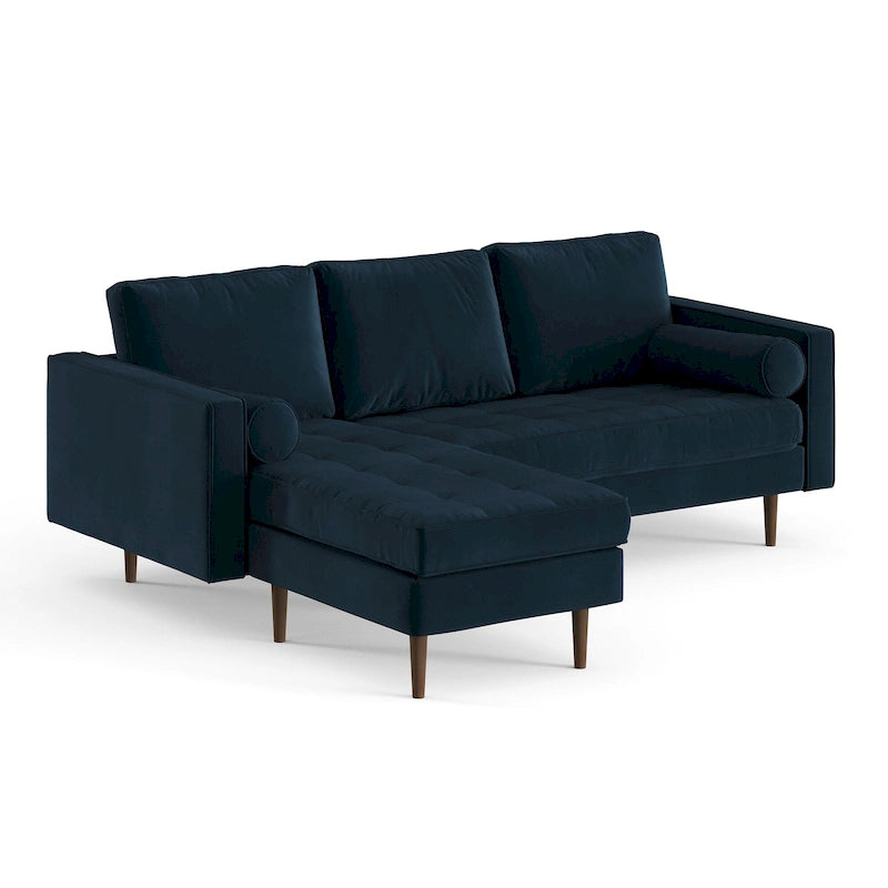 Canapé d'angle double-face en velours haute performance