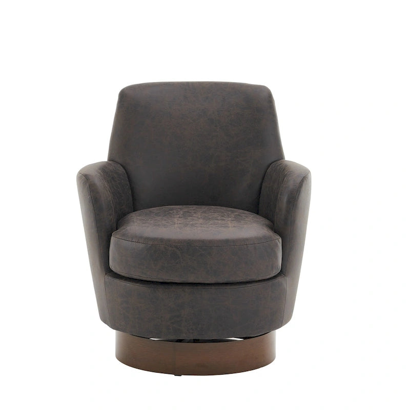 Fauteuil pivotant en cuir PU