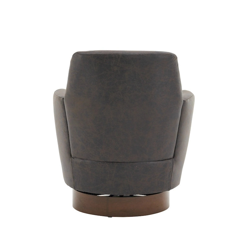 Fauteuil pivotant en cuir PU