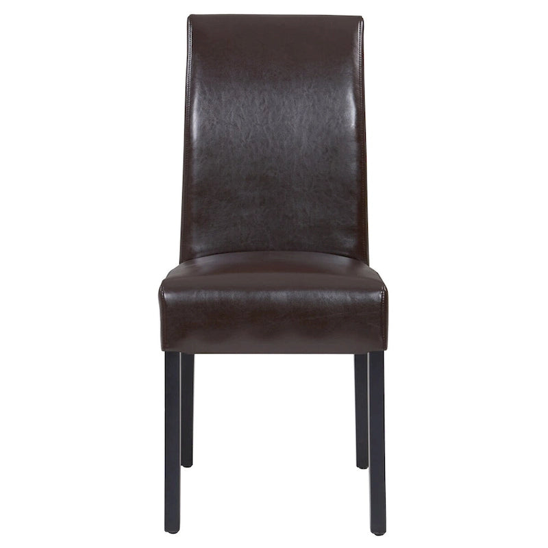 Chaises de salle à manger en cuir véritable (lot de deux)