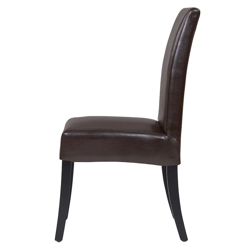 Chaises de salle à manger en cuir véritable (lot de deux)