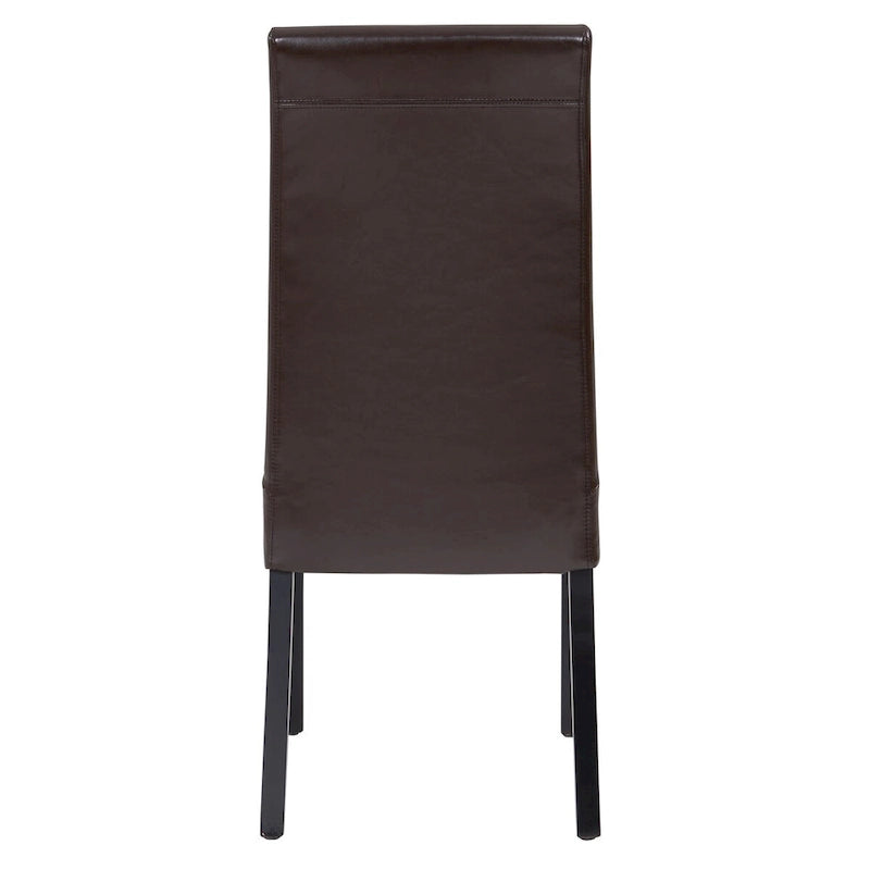 Chaises de salle à manger en cuir véritable (lot de deux)