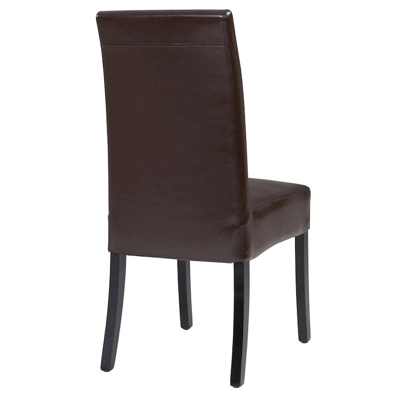 Chaises de salle à manger en cuir véritable (lot de deux)