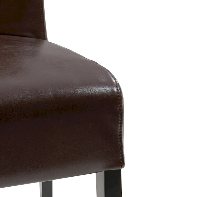 Chaises de salle à manger en cuir véritable (lot de deux)