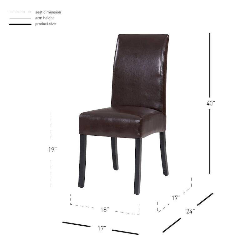 Chaises de salle à manger en cuir véritable (lot de deux)