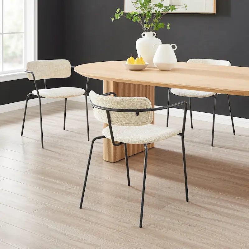 Chaises de salle à manger en tissu