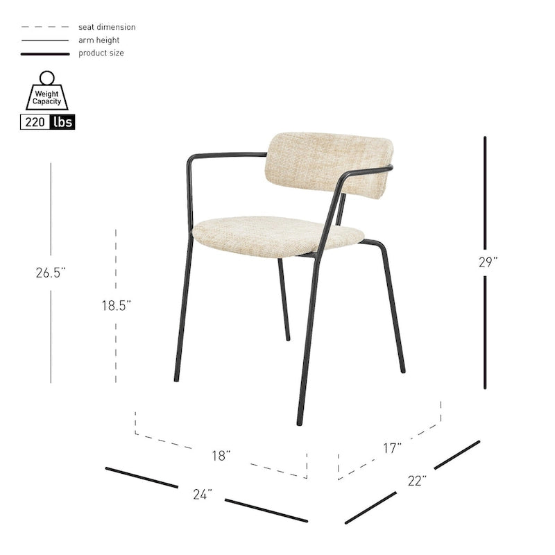 Chaises de salle à manger en tissu
