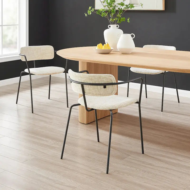 Chaises de salle à manger en tissu
