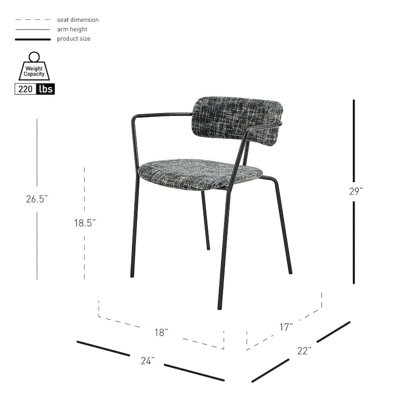 Chaises de salle à manger en tissu
