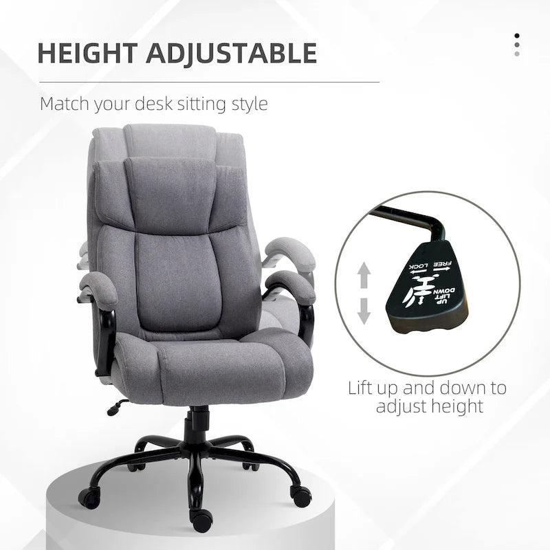 Fauteuil de bureau de direction grand et robuste à dossier haut