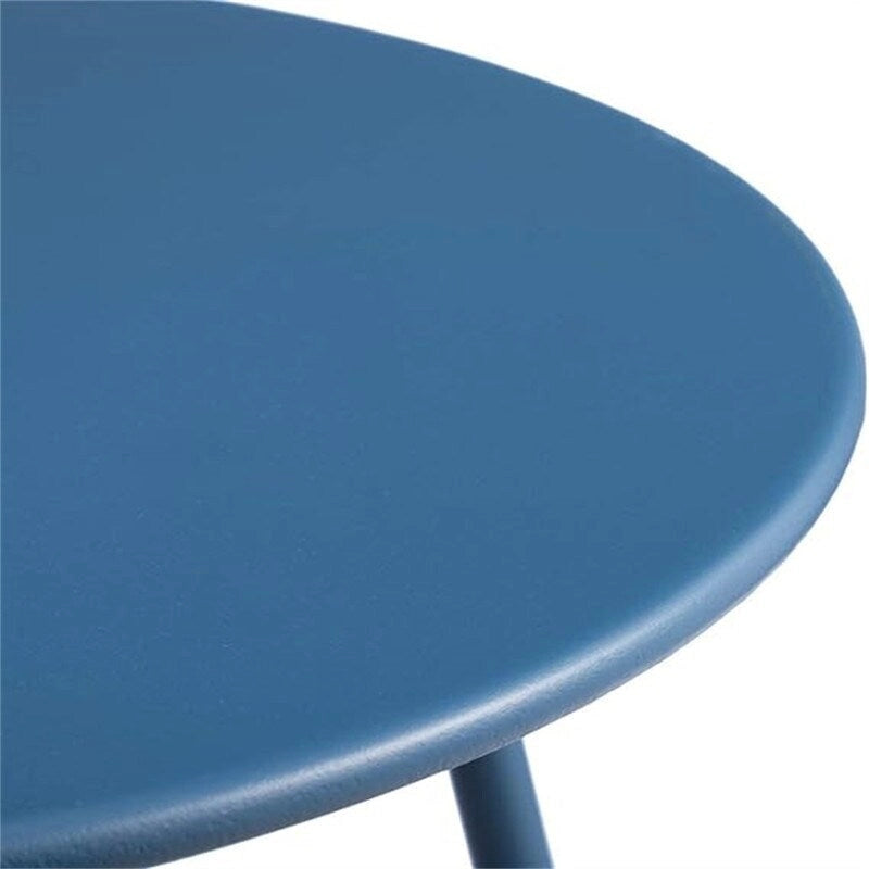 Petite Table d'Appoint Ronde en Métal pour Collation
