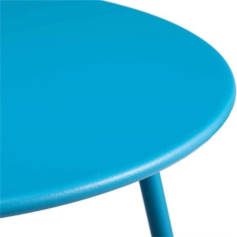 Petite Table d'Appoint Ronde en Métal pour Collation