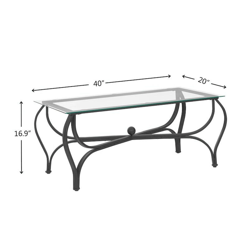 Une table basse rectangulaire avec deux tables d'appoint carrées