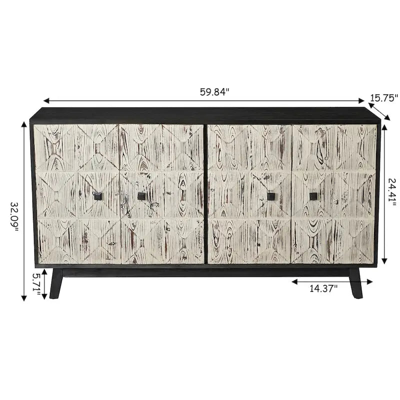 59.84 Buffet vintage 4 portes