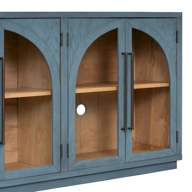 Buffet de rangement rétro quatre portes grande capacité