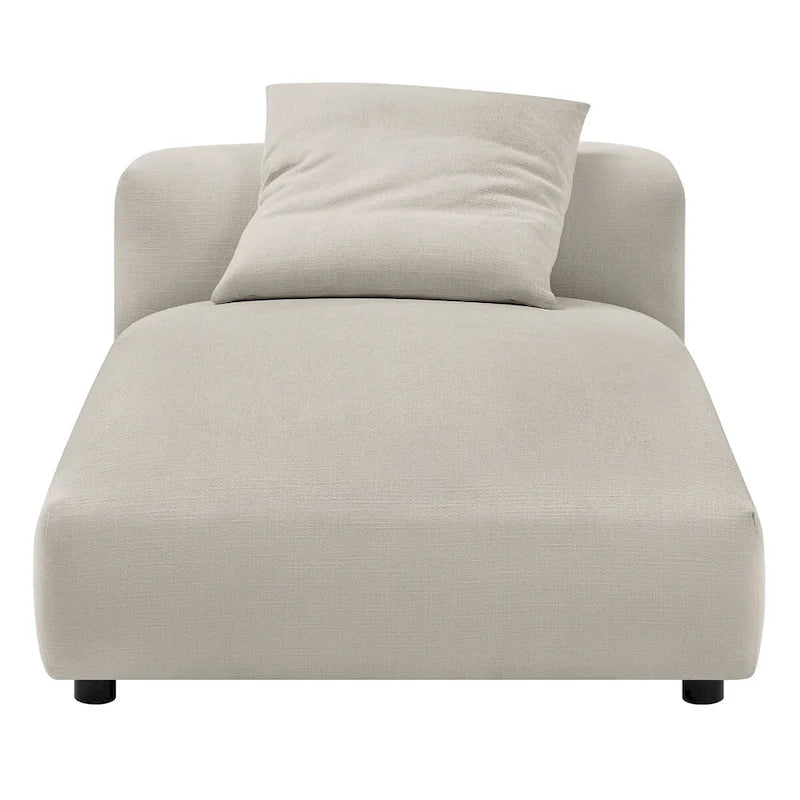 Canapé en tissu rembourré modulaire deux pièces