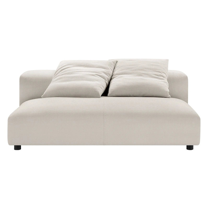 Canapé en tissu rembourré modulaire deux pièces