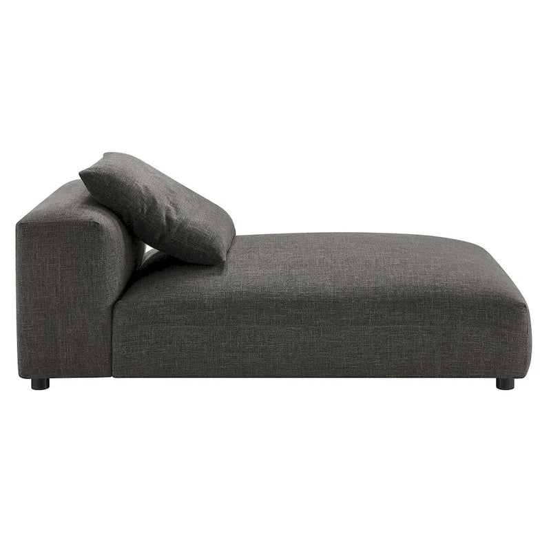 Canapé en tissu rembourré modulaire deux pièces