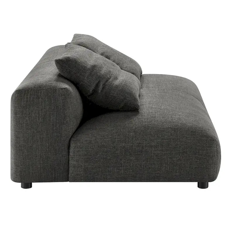 Canapé en tissu rembourré modulaire deux pièces